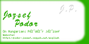 jozsef podor business card